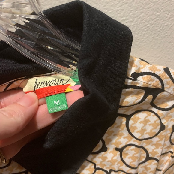 *Last Chance*Glasses Print Fit and Flare Dress - Picture 3 of 4